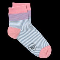 Royalties - Chaussettes courtes à rayures en coton mélangé - Taille 36/40 - Bleu