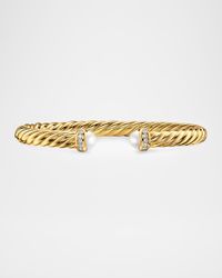 Cablespira Flex Bracelet with Gemstones and Diamonds in 18K Gold, 6mm