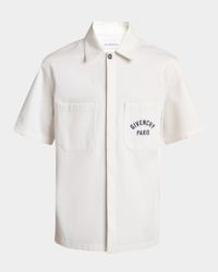 Men's Twill Embroidered Pocket Shirt