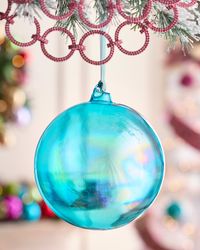 Majestic Cobalt Glass Ball Christmas Ornament