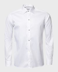 Contemporary-Fit Tonal Satin Striped Formal Shirt