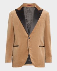 Men's Peak-Lapel Velvet Dinner Jacket