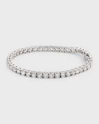 18K White Gold FG-SI1 Diamond Tennis Bracelet, 10.6tcw, 7"L