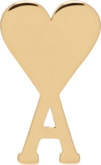 AMI Paris Gold Brass Ami de Coeur Single Stud Earring