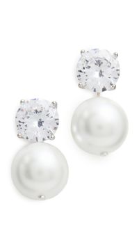 SHASHI Cleo Large Earrings Pearl One Size