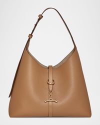 Kite Fine Grain Leather Toggle Hobo Bag
