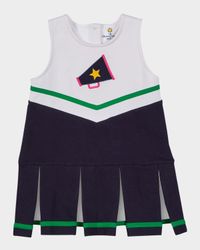 Girl's Cheer Megaphone Sleeveless French Terry Dress, Size 12M-4
