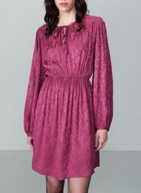 Grace Et Mila - Robe courte cintrée jacquard - Taille L - Rose
