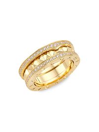 Women's B. zero1 18K Yellow Gold & Diamond Ring - Yellow Gold - Size 7