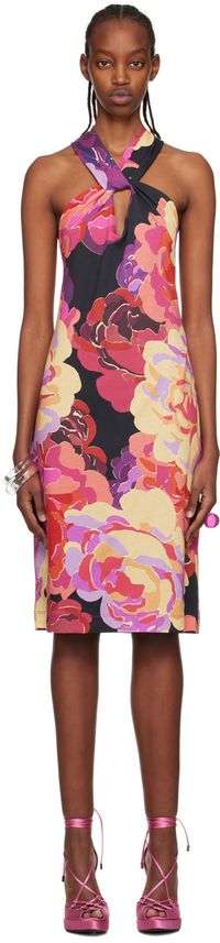 Dries Van Noten Pink Halter Midi Dress