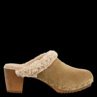Bosabo - Sabot fourré en cuir - Taille 41 - Beige