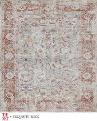 Antique Loom Blue & Rust Rug, 12' x 15'