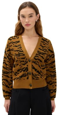 ESSENTIEL ANTWERP Icali Zebra Cardigan Combo1 Cinnamon Rufous M