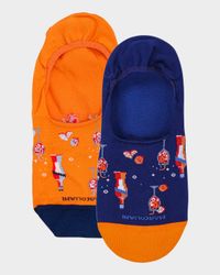 Men's Invisible Touch Spritz 2-Pack No-Show Socks