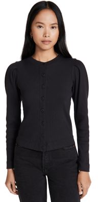 AMO Puff Sleeve Cardigan Vintage Black L