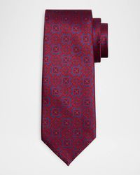 Men's Large Medallion Silk Tie