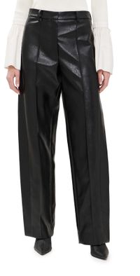 Prabal Gurung Deep Pleat Detail Pants Black 6