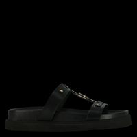 Jonak - Sandales plates en cuir lisse - Taille 42 - Noir