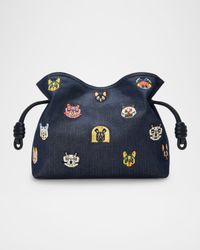 x Louis Wain Flamenco Clutch Bag in Denim