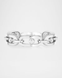 Move Link Diamond Ring in 18K White Gold