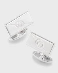 Men's Gucci Tag Cufflinks, Silver