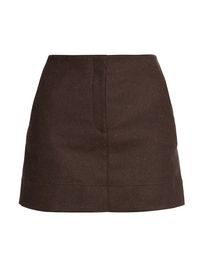 Women's Moja Wool-Blend Miniskirt - Brown - Size Small