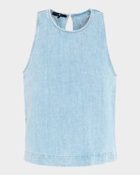 Sleeveless Chambray Top