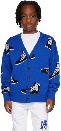 AMIRI Kids Blue Skel Top Cardigan