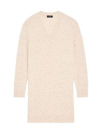 Women's Donegal Wool-Blend Sweater Minidress - Cream Multi - Size Medium