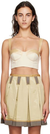 Moschino Beige Inside Out Tank Top