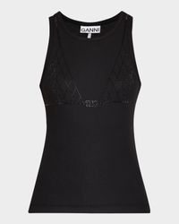 Soft Rib Rhinestone Tank Top