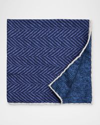 Men's Chevron-Print Silk Pocket Square