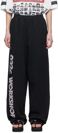 032c Black Outlaw Oversized Lounge Pants