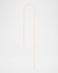 Single Threader 14k Diamond Earring, 4"L