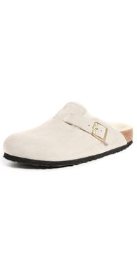 Birkenstock Boston Shearling Clogs Antique White/Antique White 37