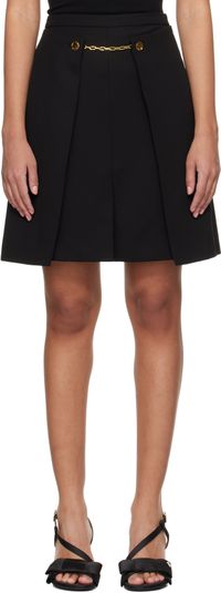 GANNI Black Light Twill Suiting Miniskirt