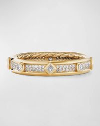 Modern Renaissance Ring with Diamonds in 18K Gold, 4mm