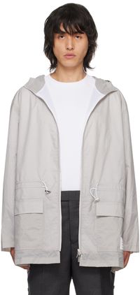 Thom Browne Gray Hooded Jacket