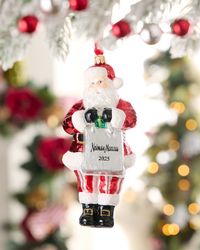 Santa with Bag Christmas Ornament