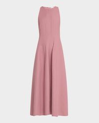 Sleeveless Linen Shaped Midi Dress