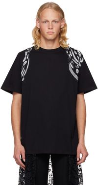 McQueen Black Harness Skull T-Shirt