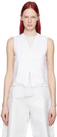 Gabriela Coll Garments White No.270 Vest