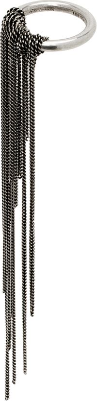 Ann Demeulemeester Silver Cea Long Chains Ring