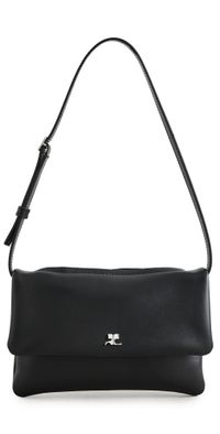 Courrèges Cuff Leather Mini Clutch Black One Size