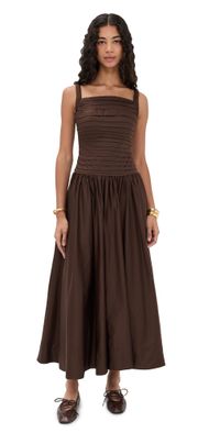 Aje Star Midi Dress Chocolate 10