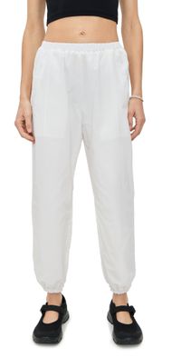 Eugenia Kim LOVE Martina Optic White Tennis Warm-Up Pants With Ankle Side Zippers Optic White M