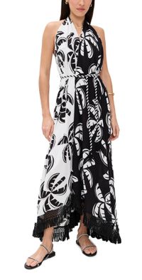 FARM Rio Graphic Palms Dress Graphic Palms Black L