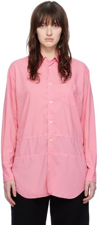 Comme des Garçons Shirt Pink Paneled Shirt