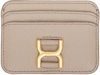 Chloé Porte-carte taupe à ferrure Marcie