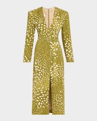 Dohana Spot Print Belted Midi Dress